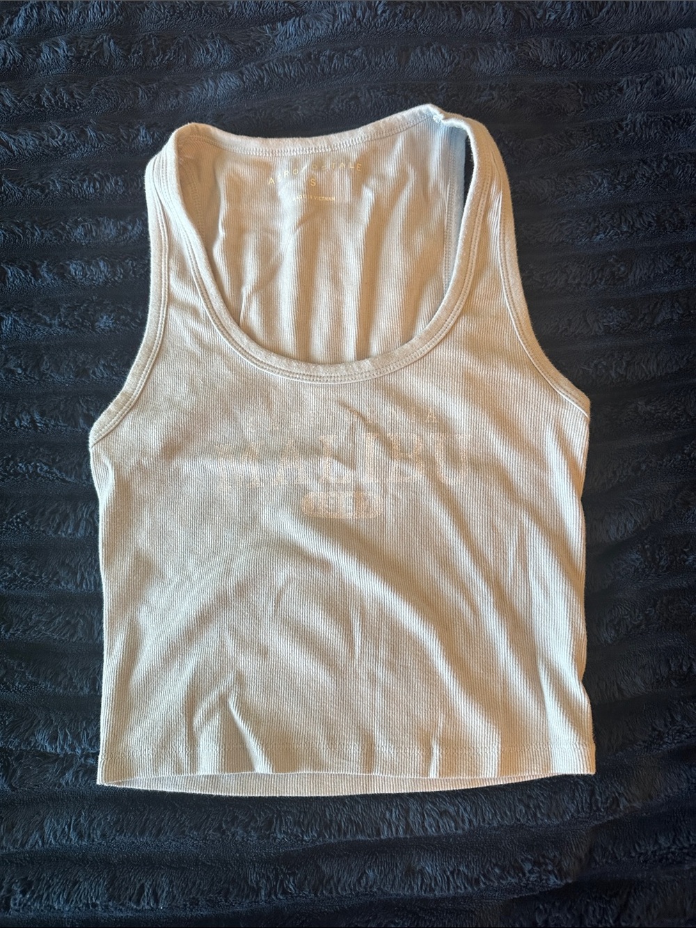 Women’s Ribbed Tank Top in Light Beige - Brand: